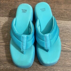 wild fable Teal Blue Padded Thong Platform Sandals